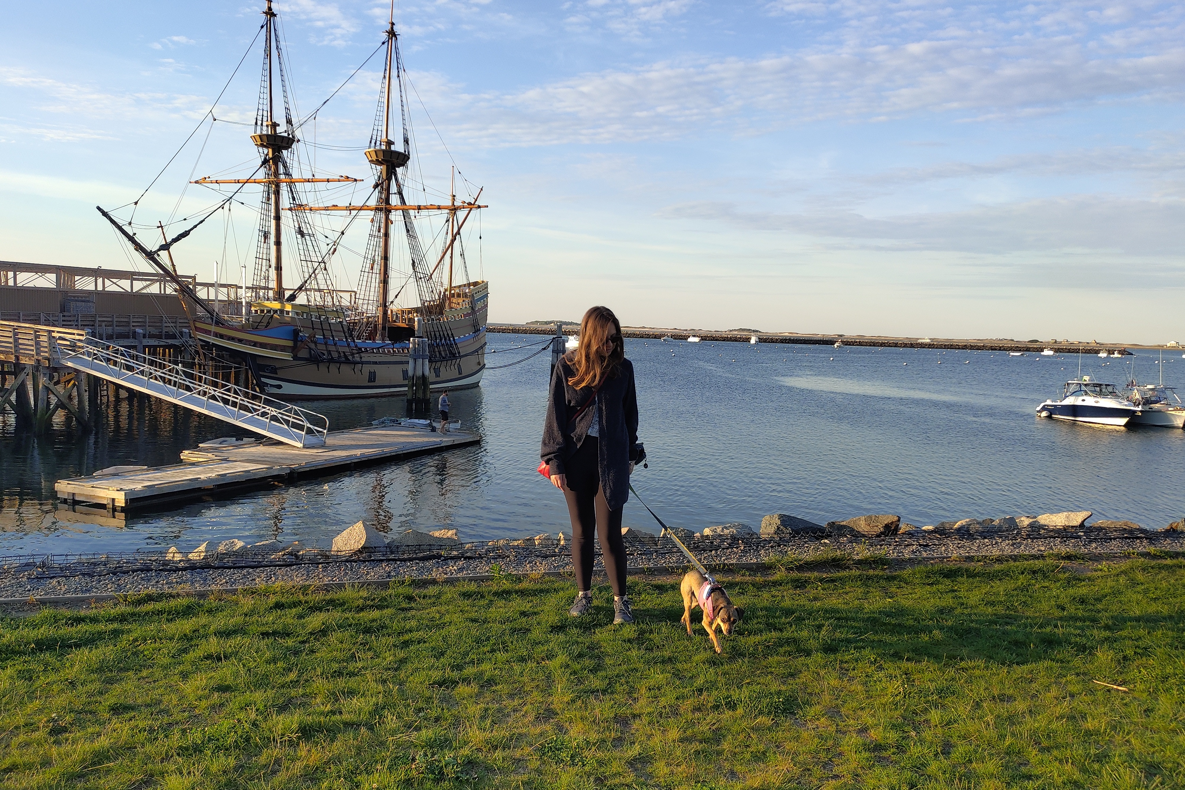 Stephanie and Lily in Plymouth
